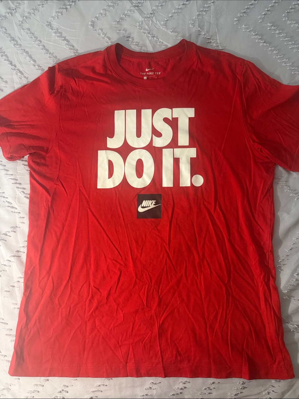 Nike Red Short-Sleeve 'Just Do It.' Graphic Tee